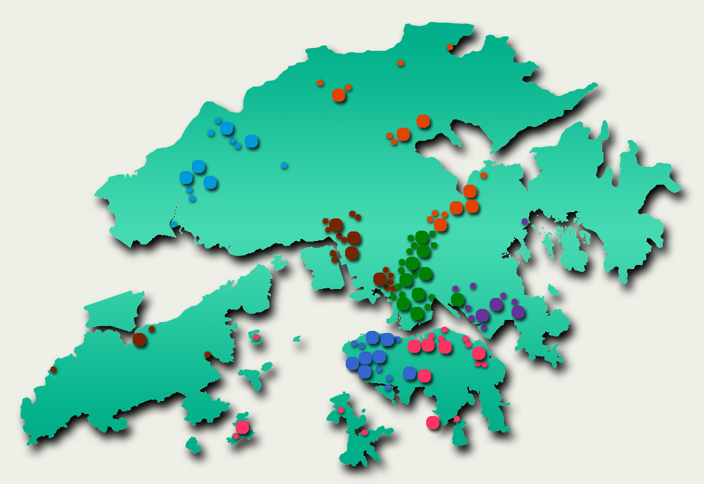 Distribution of Clusters, Hospitals & Institutions