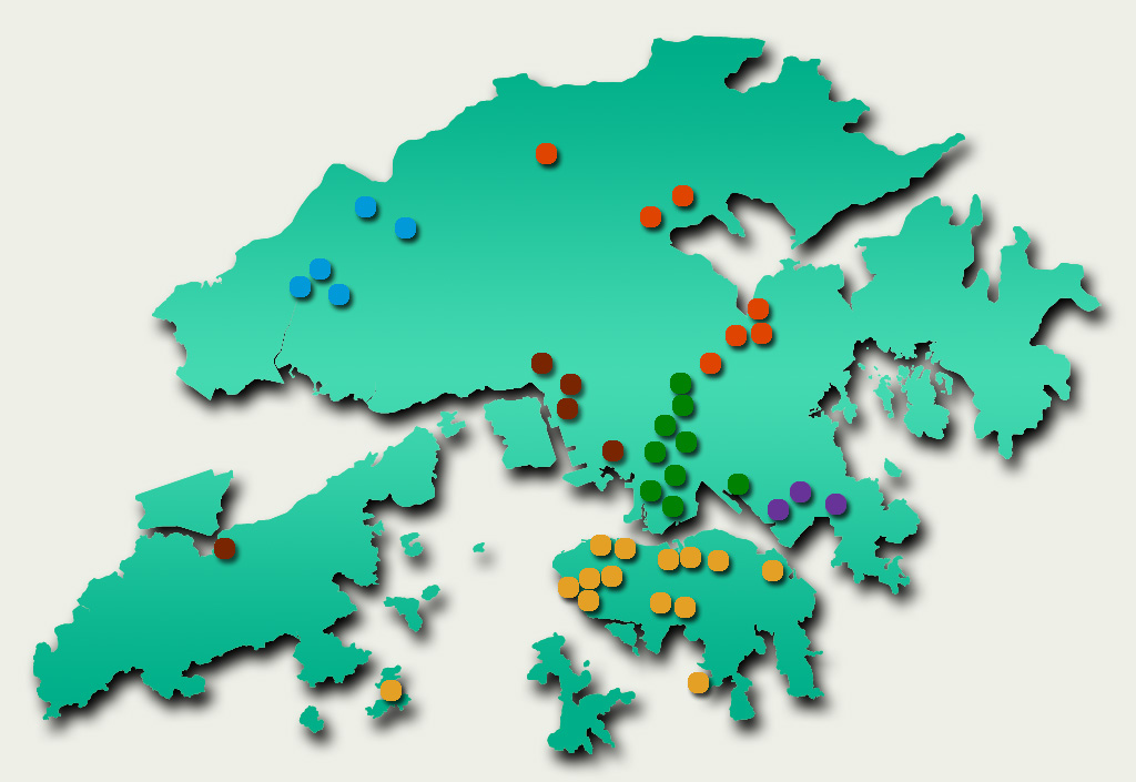 Distribution of Clusters, Hospitals & Institutions